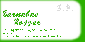 barnabas mojzer business card